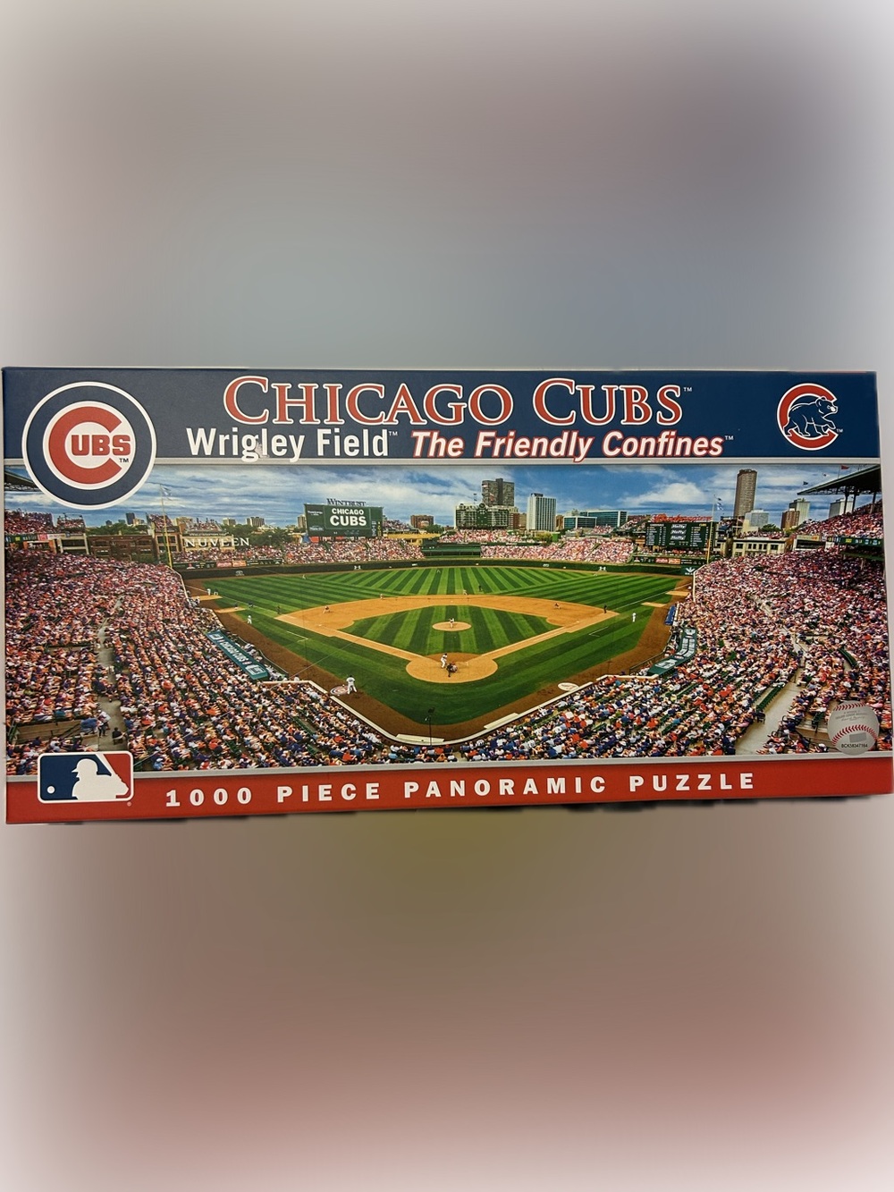 Chicago Cubs Wrigley Field Panoramic Poster - Green & Blue Stadium Print